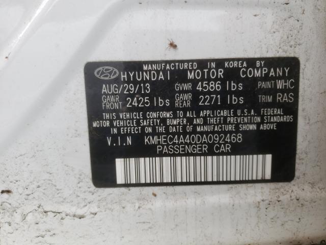 Photo 10 from auction – 2013 HYUNDAI SONATA HYB with VIN KMHEC4A40DA092468