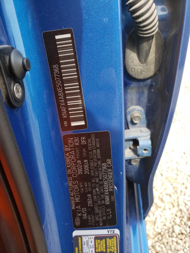 Photo 10 from auction – 2014 KIA FORTE EX with VIN KNAFX4A8XE5077368
