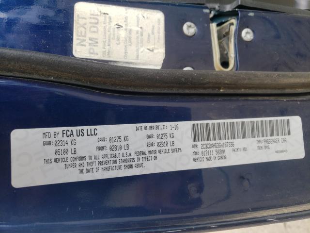 Photo 10 from auction – 2016 DODGE CHARGER SX with VIN 2C3CDXHG3GH187336