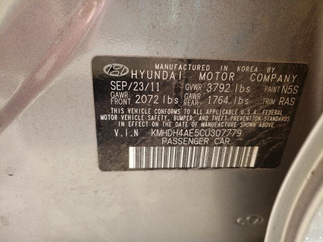 Photo 10 from auction – 2012 HYUNDAI ELANTRA GL with VIN KMHDH4AE5CU307779