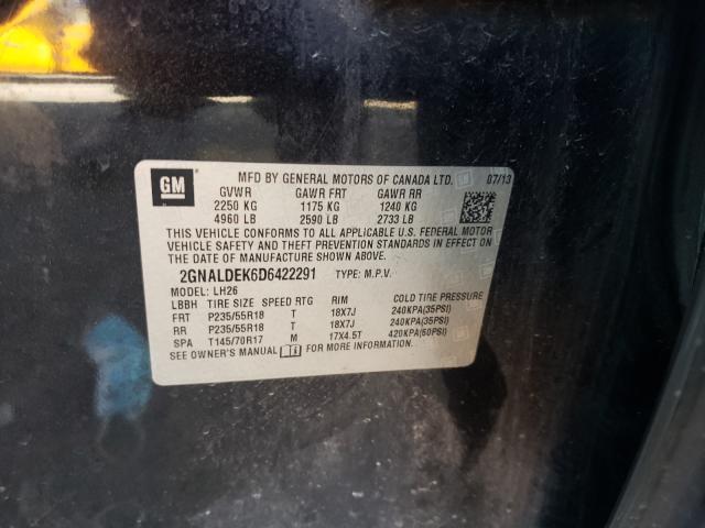 Photo 10 from auction – 2013 CHEVROLET EQUINOX LT with VIN 2GNALDEK6D6422291