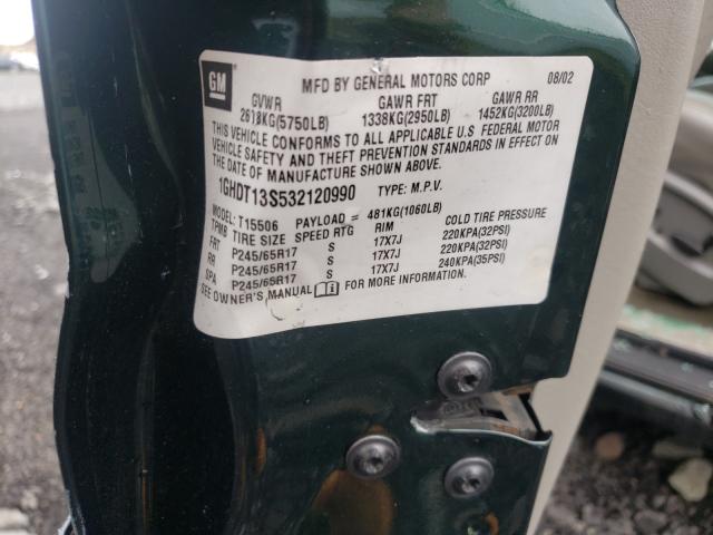Photo 10 from auction – 2003 OLDSMOBILE BRAVADA with VIN 1GHDT13S532120990