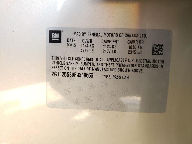 Photo 10 from auction – 2015 CHEVROLET IMPALA LT with VIN 2G1125S39F9249665