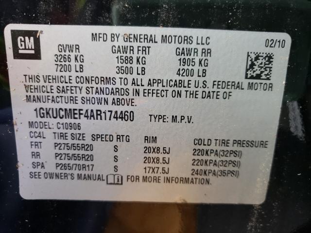 Photo 10 from auction – 2010 GMC YUKON XL D with VIN 1GKUCMEF4AR174460