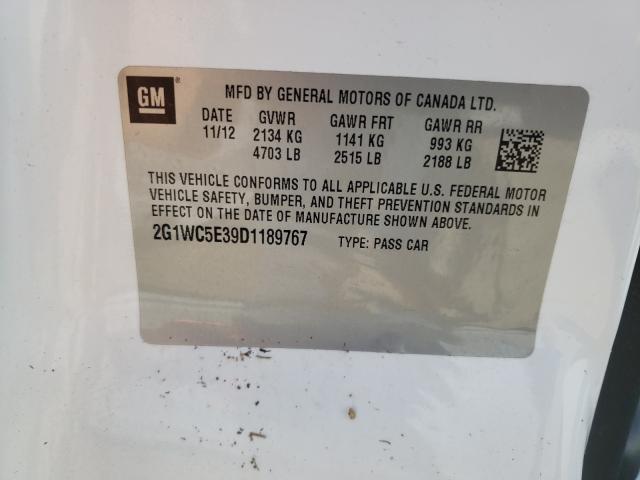 Photo 10 from auction – 2013 CHEVROLET IMPALA LTZ with VIN 2G1WC5E39D1189767