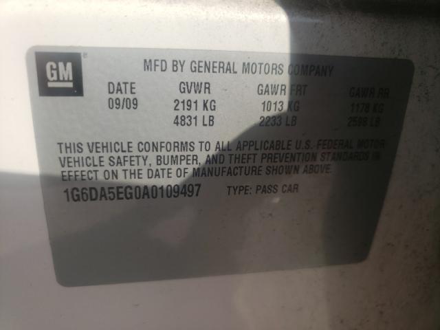 Photo 10 from auction – 2010 CADILLAC CTS with VIN 1G6DA5EG0A0109497