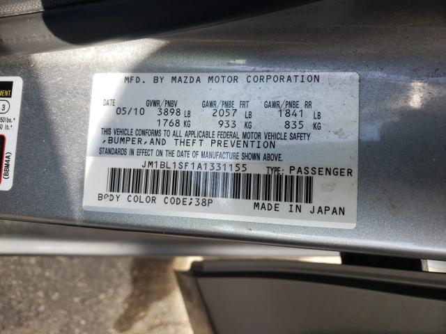 Photo 10 from auction – 2010 MAZDA 3 I with VIN JM1BL1SF1A1331155