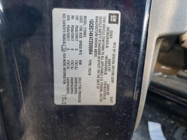 Photo 10 from auction – 2007 CHEVROLET SILVERADO with VIN 1GCEC14X47Z609964