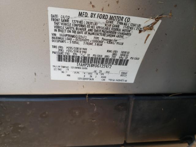 Photo 10 from auction – 2013 FORD TAURUS SEL with VIN 1FAHP2E88DG122472