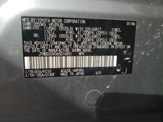 Photo 10 from auction – 2006 TOYOTA RAV4 with VIN JTMBD33V065016801