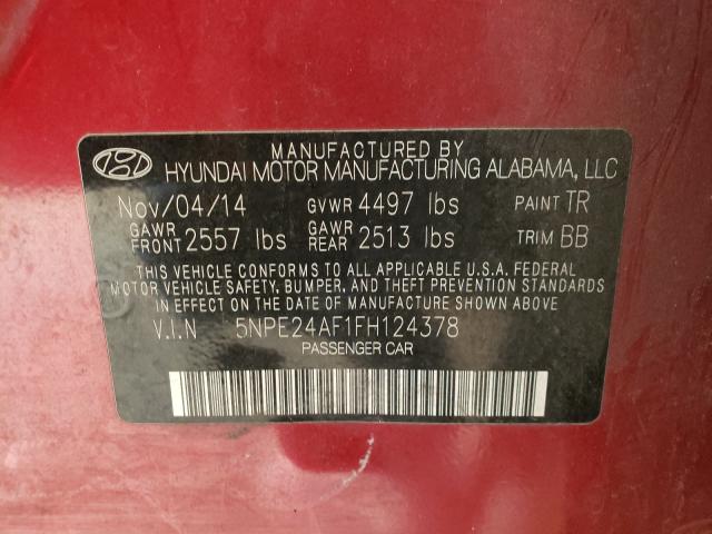 Photo 10 from auction – 2015 HYUNDAI SONATA SE with VIN 5NPE24AF1FH124378