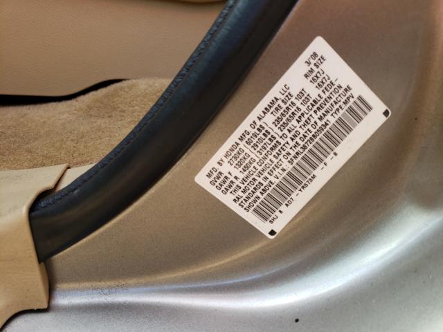 Photo 10 from auction – 2008 HONDA ODYSSEY EX with VIN 5FNRL38728B059341