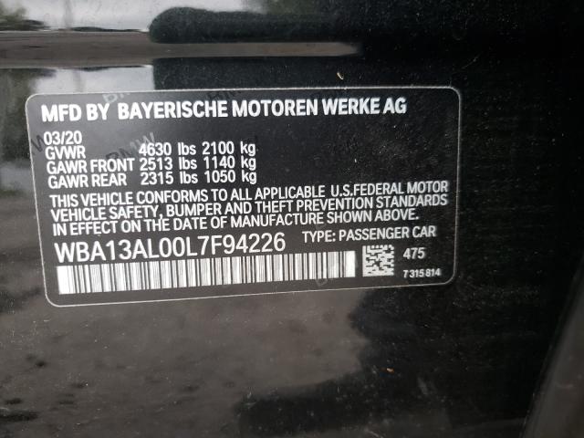 Photo 10 from auction – 2020 BMW M235XI with VIN WBA13AL00L7F94226