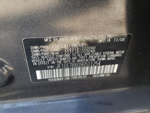 Photo 10 from auction – 2009 SUBARU IMPREZA WR with VIN JF1GE76609G511254