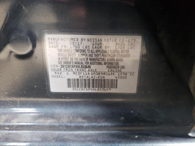 Photo 10 from auction – 2017 NISSAN VERSA S with VIN 3N1CN7AP4HL853649