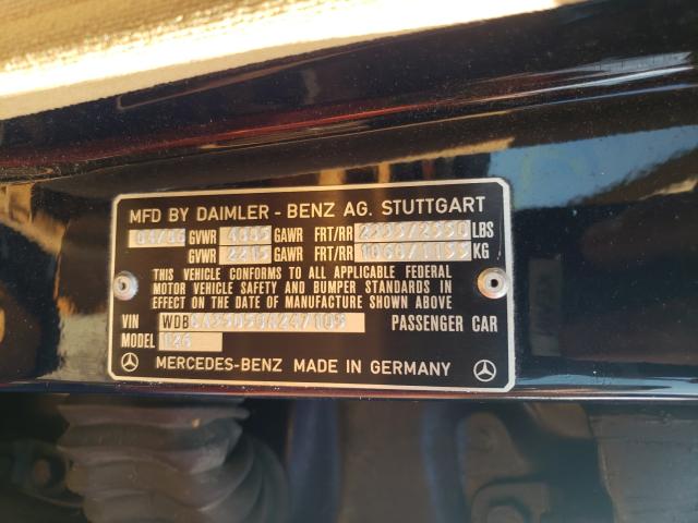 MERCEDES-BENZ 420-CLASS 1986 with VIN WDBCA35D5GA247105 - Photo from auction
