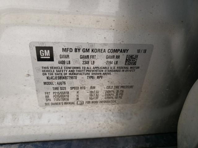 Photo 10 from auction – 2019 BUICK ENCORE PRE with VIN KL4CJESB5KB779970