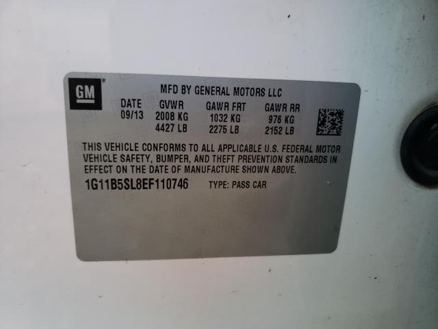 Photo 10 from auction – 2014 CHEVROLET MALIBU LS with VIN 1G11B5SL8EF110746