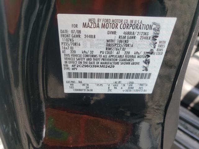 Photo 10 from auction – 2009 MAZDA TRIBUTE S with VIN 4F2CZ96G39KM02429