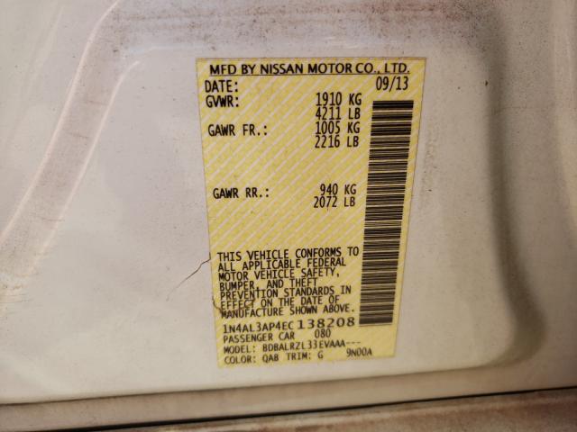 Photo 10 from auction – 2014 NISSAN ALTIMA 2.5 with VIN 1N4AL3AP4EC138208