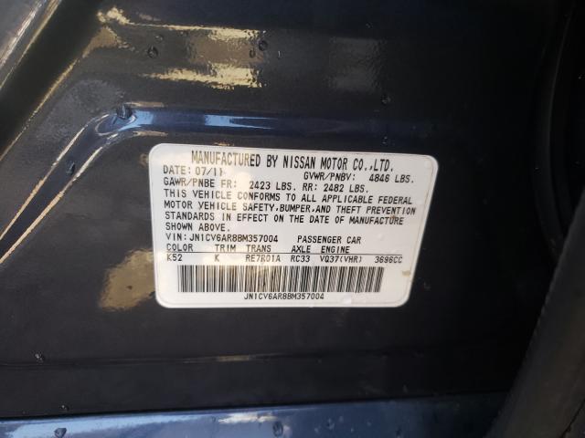 Photo 10 from auction – 2011 INFINITI G37 with VIN JN1CV6AR8BM357004