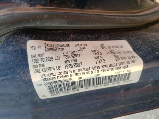 Photo 10 from auction – 2006 CHRYSLER PACIFICA with VIN 2A4GM48426R803354