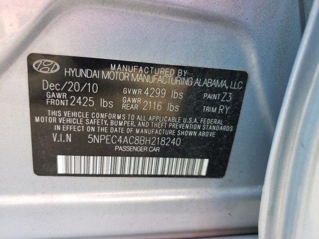 Photo 10 from auction – 2011 HYUNDAI SONATA SE with VIN 5NPEC4AC8BH218240