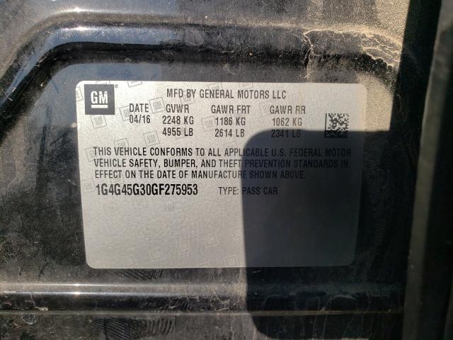 Photo 10 from auction – 2016 BUICK LACROSSE S with VIN 1G4G45G30GF275953