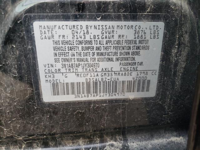 Photo 10 from auction – 2018 NISSAN SENTRA S with VIN 3N1AB7AP1JY304970