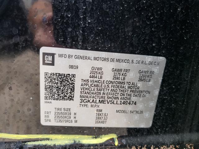 Photo 10 from auction – 2020 GMC TERRAIN SL with VIN 3GKALMEV5LL149474