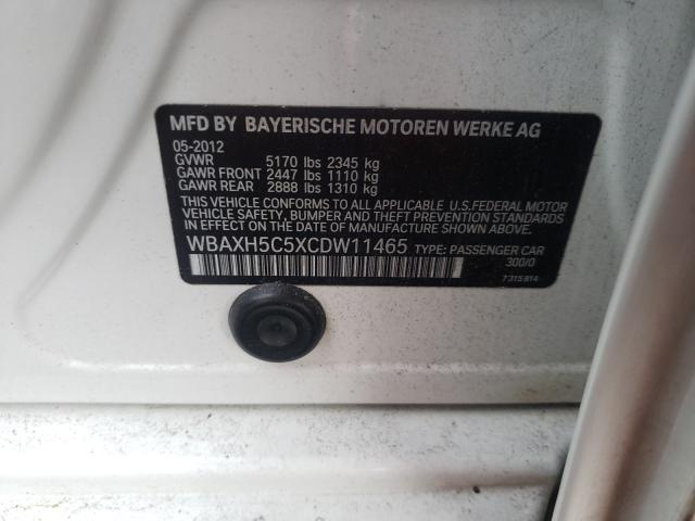 Photo 10 from auction – 2012 BMW 528 XI with VIN WBAXH5C5XCDW11465