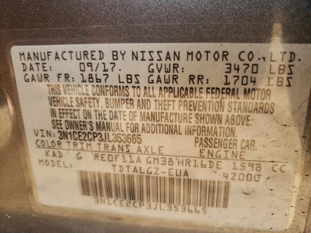 Photo 10 from auction – 2018 NISSAN VERSA NOTE with VIN 3N1CE2CP3JL353665