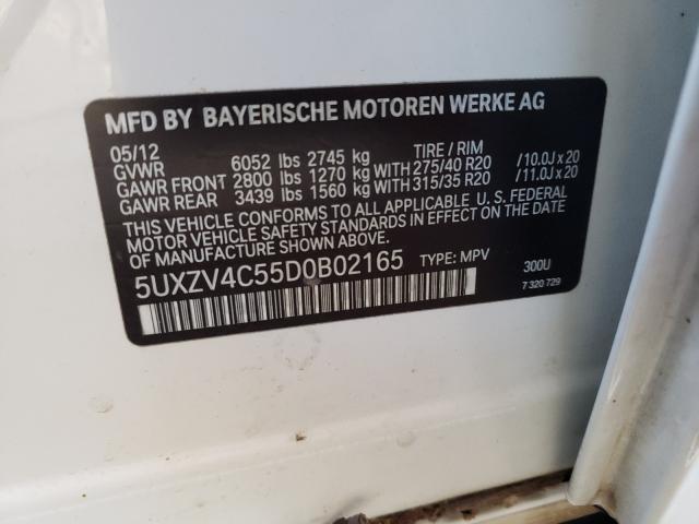Photo 10 from auction – 2013 BMW X5 XDRIVE3 with VIN 5UXZV4C55D0B02165