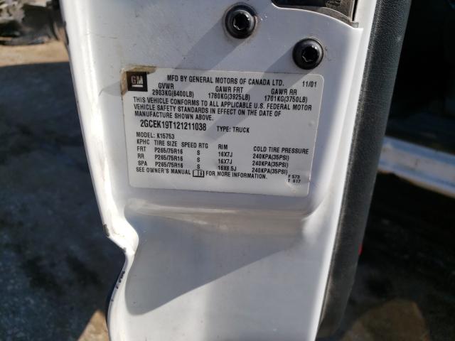 Photo 10 from auction – 2002 CHEVROLET SILVERADO with VIN 2GCEK19T121211038