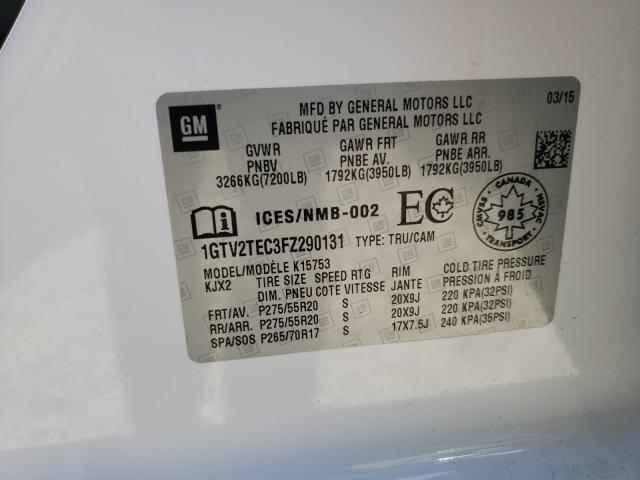 Photo 10 from auction – 2015 GMC SIERRA K15 with VIN 1GTV2TEC3FZ290131
