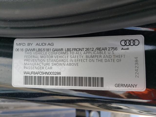 Photo 10 from auction – 2017 AUDI A6 PREMIUM with VIN WAUF8AFC5HN003286