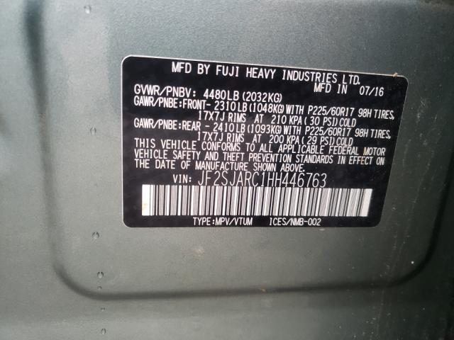 Photo 10 from auction – 2017 SUBARU FORESTER 2 with VIN JF2SJARC1HH446763