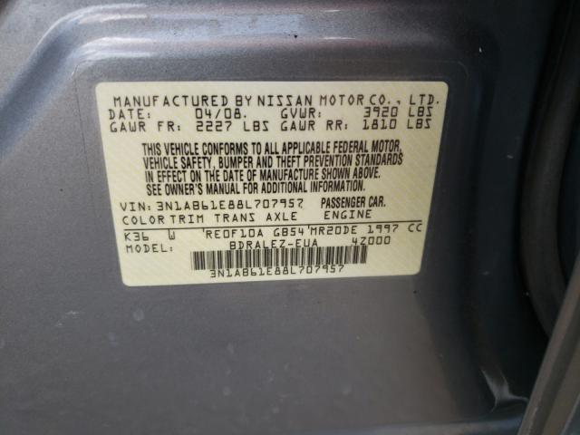 Photo 10 from auction – 2008 NISSAN SENTRA 2.0 with VIN 3N1AB61E88L707957