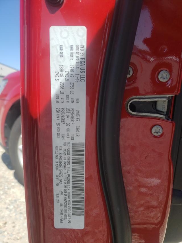 Photo 10 from auction – 2016 DODGE JOURNEY SX with VIN 3C4PDCBB9GT174875