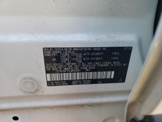 Photo 10 from auction – 2020 TOYOTA RAV4 LE with VIN 2T3H1RFV1LW093683