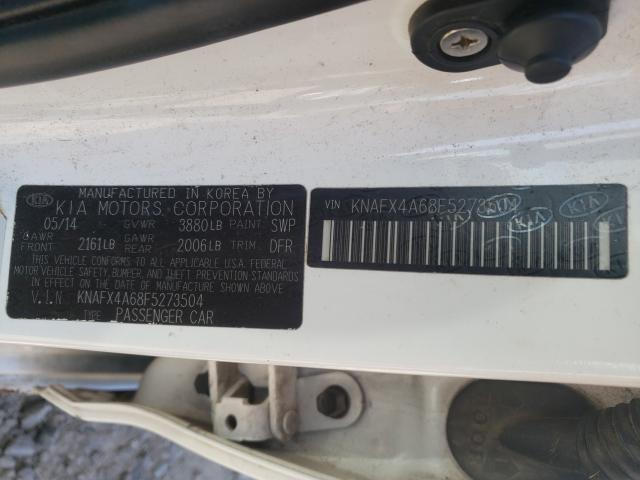Photo 10 from auction – 2015 KIA FORTE LX with VIN KNAFX4A68F5273504