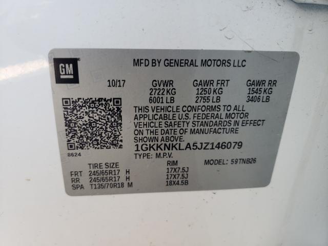 Photo 10 from auction – 2018 GMC ACADIA SLE with VIN 1GKKNKLA5JZ146079