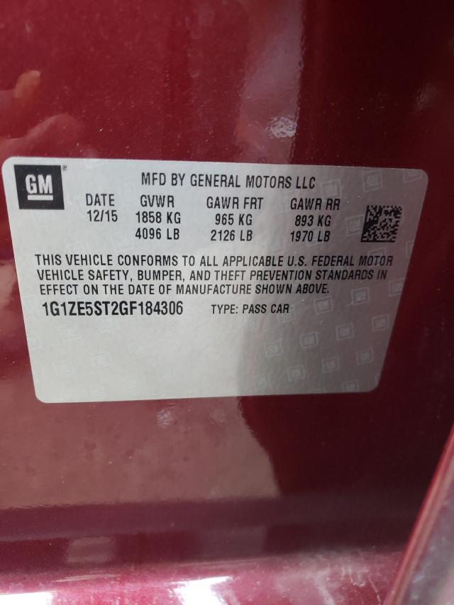 Photo 10 from auction – 2016 CHEVROLET MALIBU LT with VIN 1G1ZE5ST2GF184306