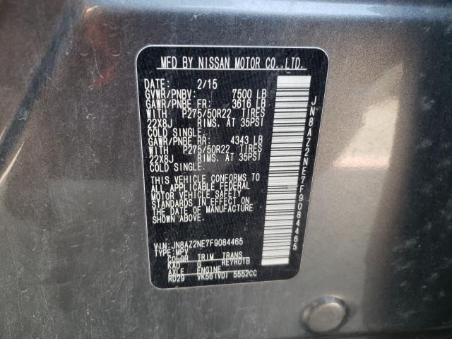 Photo 10 from auction – 2015 INFINITI QX80 with VIN JN8AZ2NE7F9084465