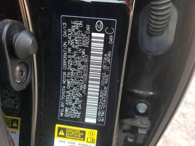 Photo 10 from auction – 2013 LEXUS ES 350 with VIN JTHBK1GG8D2057857