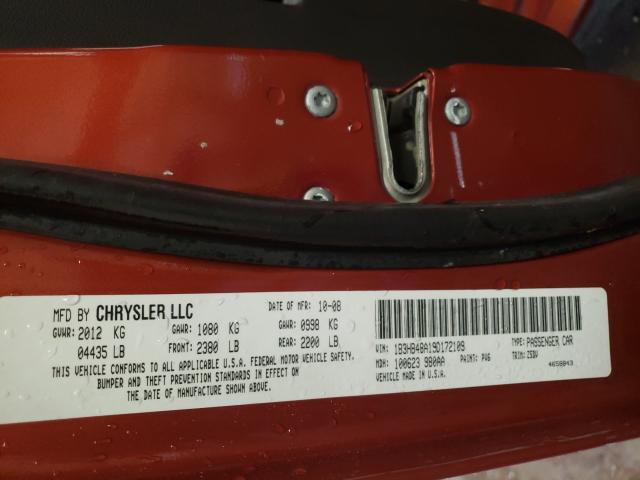 Photo 10 from auction – 2009 DODGE CALIBER SX with VIN 1B3HB48A19D172109