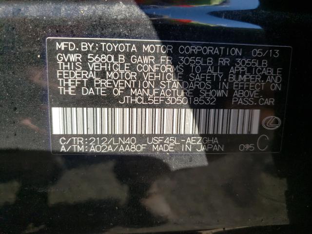 Photo 10 from auction – 2013 LEXUS LS 460 with VIN JTHCL5EF3D5018532