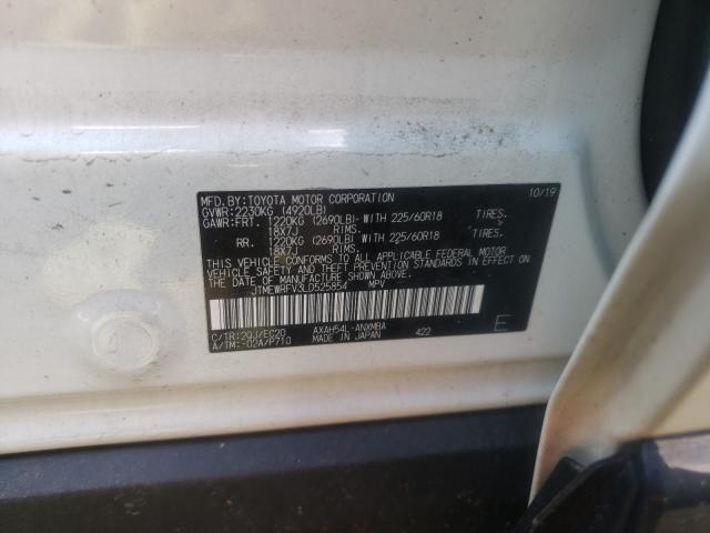 Photo 10 from auction – 2020 TOYOTA RAV4 XSE with VIN JTMEWRFV3LD525854