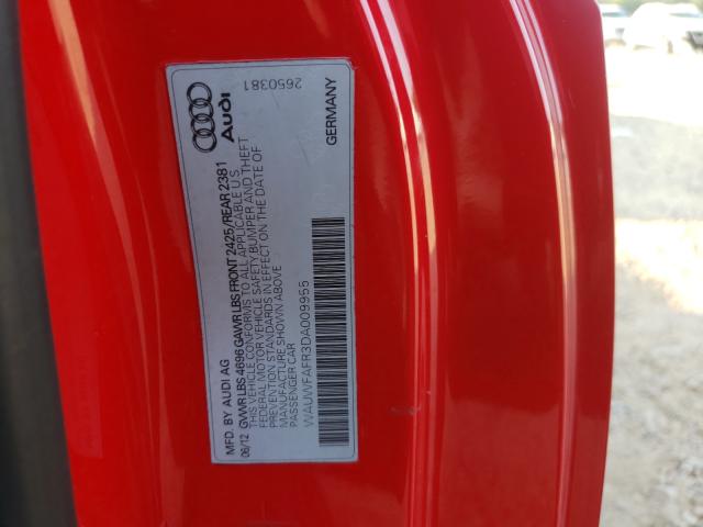Photo 10 from auction – 2013 AUDI A5 PRESTIG with VIN WAUWFAFR3DA009955