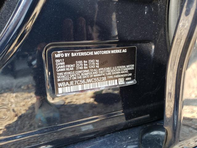 Photo 10 from auction – 2018 BMW 540 XI with VIN WBAJE7C56JWC55238